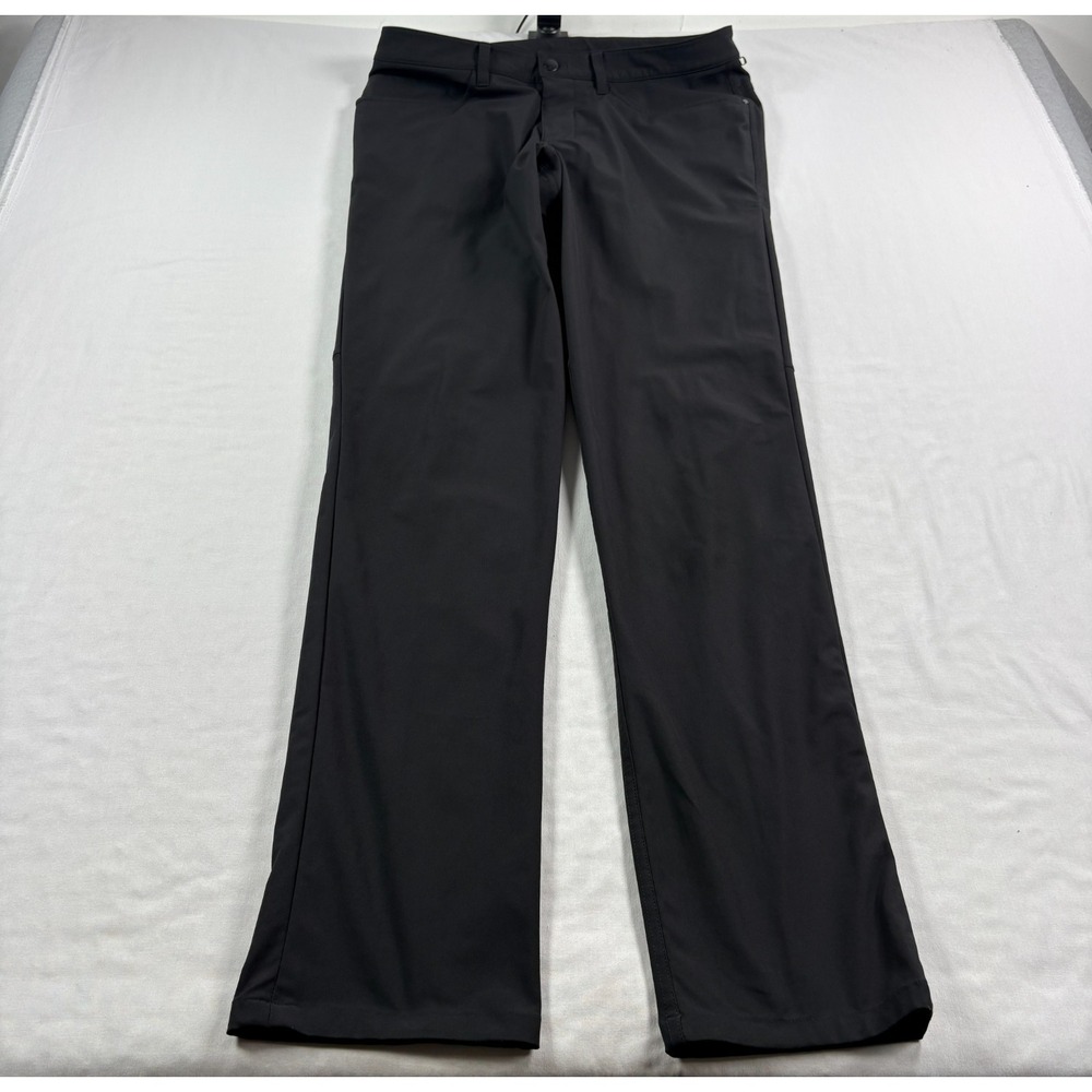 Lululemon ABC Pants Mens 33x35 Black Chino Classic Fit Tech Stretch Golf